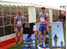 My brother Iain and I after finishing...now. not to criticise our team kit but something a bit larger next time puhlease... 
